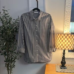 Isaac Mizrahi Black and White Gingham Shirt